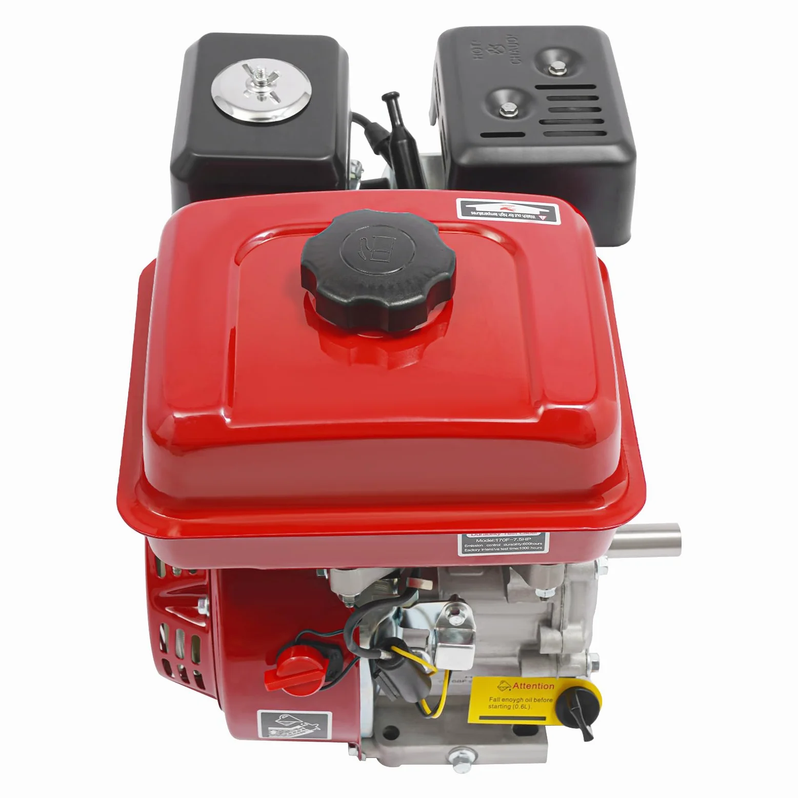 Motore a benzina per go kart, 7,5 CV 4 tempi OHV, motore a benzina 210cc, motore 4kW, motore stazionario 3600 giri/min per tosaerba, go kart, idropulitrici ad alta pressione