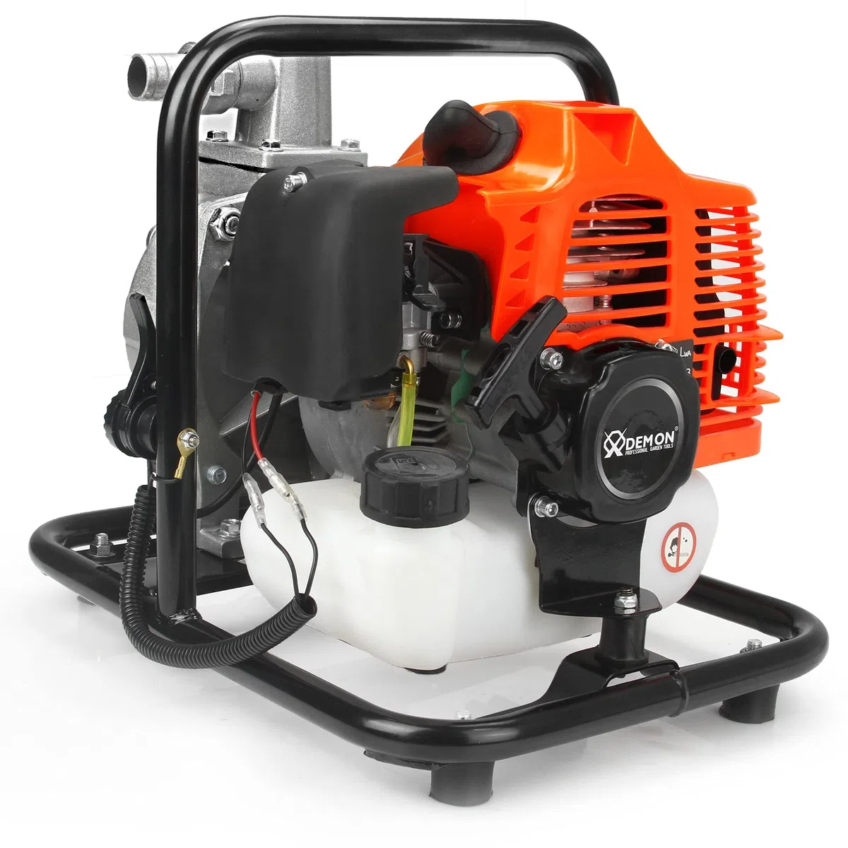 Motopompa Autoadescante 1" Benzina 2T 5.2HP, Nero/Grigio, Pompa per Acqua, Industriale, Acciaio Inossidabile o Ghisa, Portata 150-300 L/min, Altezza 8m, Prevalenza 25m, Max Pressione 3.3bar