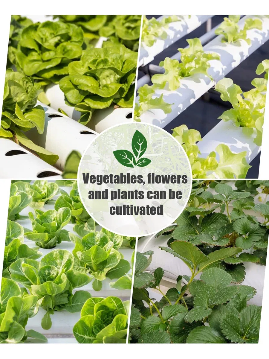 Kalolary Coltivazione Idroponica, Sito Idroponico Grow Kit 108 Siti 12 Tubi Coltivazione Idroponica Sistema di Coltivazione Idroponica Senza Suolo Kit per Il Giardino di Casa