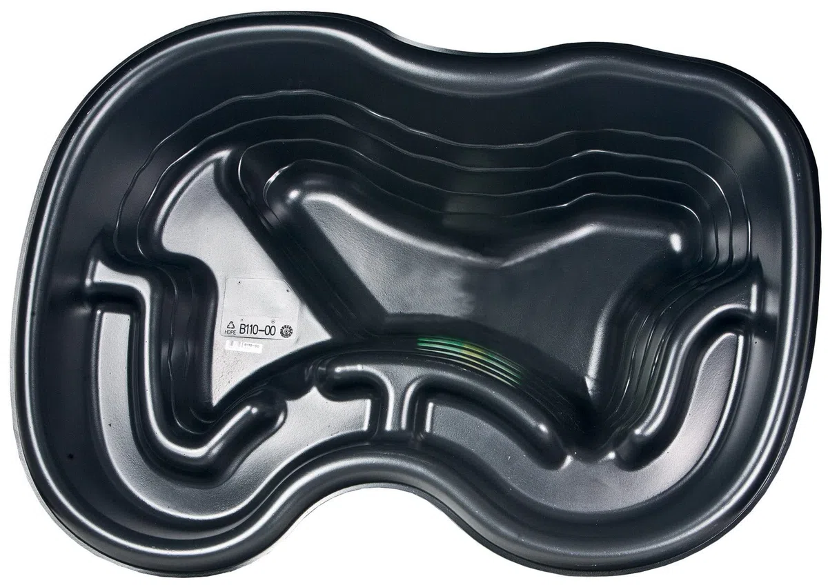 Giordanoshop Laghetto Artificiale Termoformato in PE 120x90x40 cm 120 Litri Nero