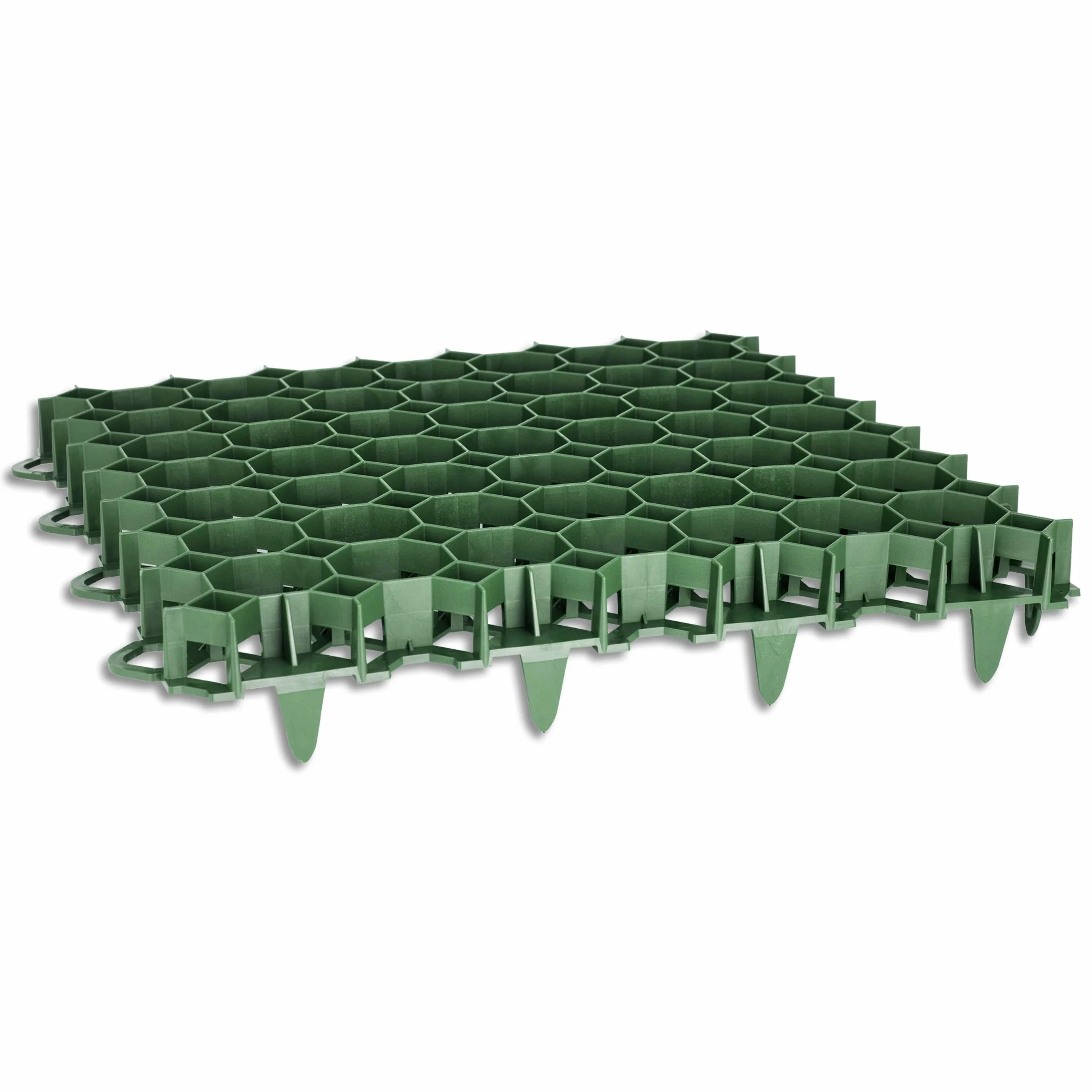 50 griglie per prato in plastica verde, 50 x 50 x 4 cm, piastre per prato a nido d'ape