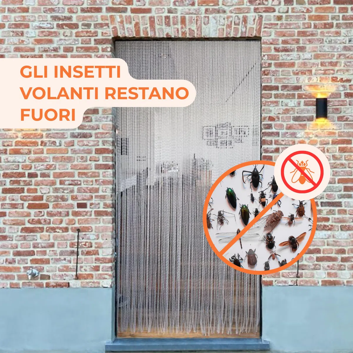 Trente Tenda zanzariera - varie dimensioni e colori, zanzariera per porta balcone, protezione insetti Luxe, tenda zanzariera bianca 120 x 250 cm