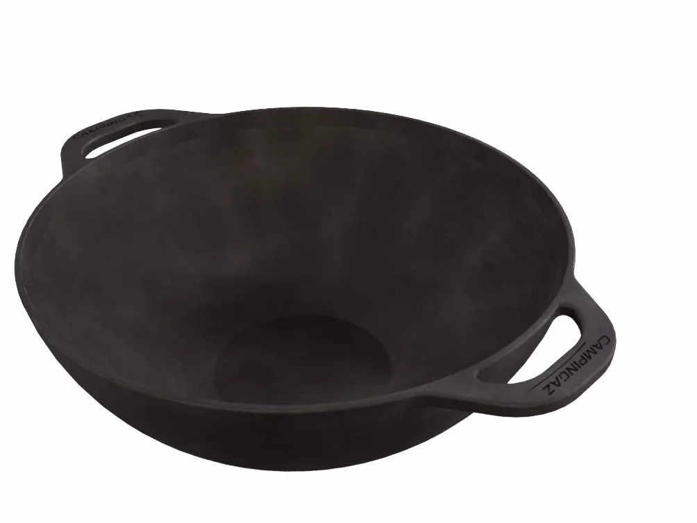 Campingaz Mandarin Wok per Griglie a Gas con Culinary Modular System, Padella Wok in ghisa, con Rivestimento Antiaderente e Manici, Ø 32 cm, Altezza 12 cm, Accessori per preparare Verdure asiatiche