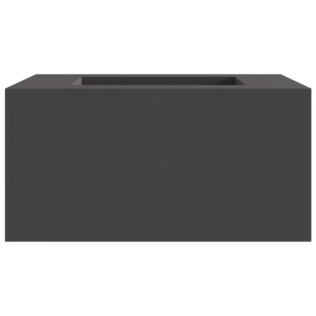 Gecheer Braciere Esterno, Rettangolare Moderno con Design Aperto e Ventilazione Ottimale, 80 x 80 x 40 cm in Acciaio Nero per Riunioni all'Aperto