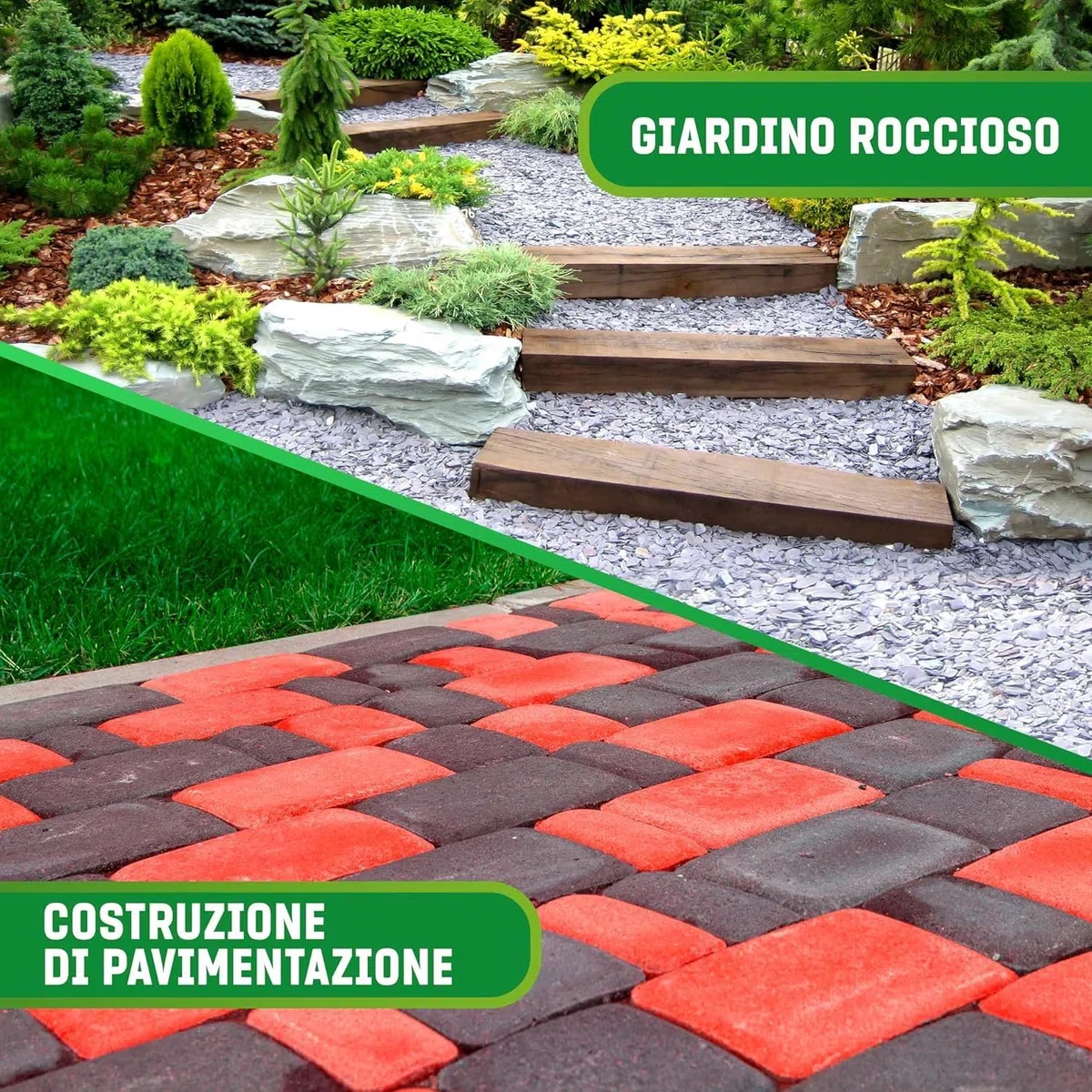 Generico Telo Pacciamatura Contro Le Erbe Infestanti 220g/m² - Resistente allo Strappo e Permeabile all'Acqua - Elevata Resistenza UV - Telo per Orto (10m² (10m x 1m), Muschio)