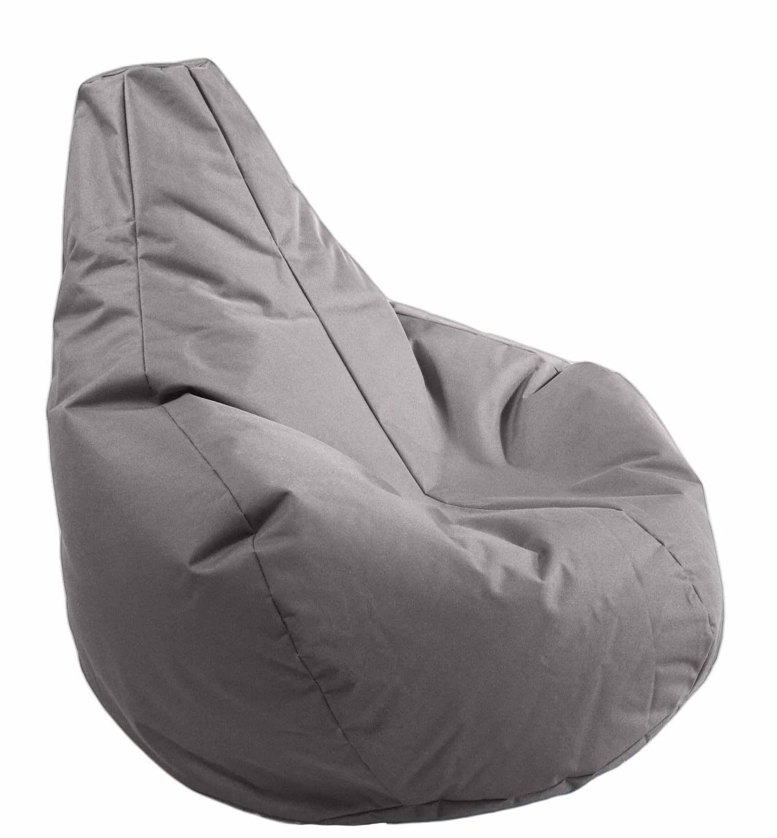 Pouf per esterni e interni, con imbottitura ecologica, cuscino da pavimento, 225 l, grigio