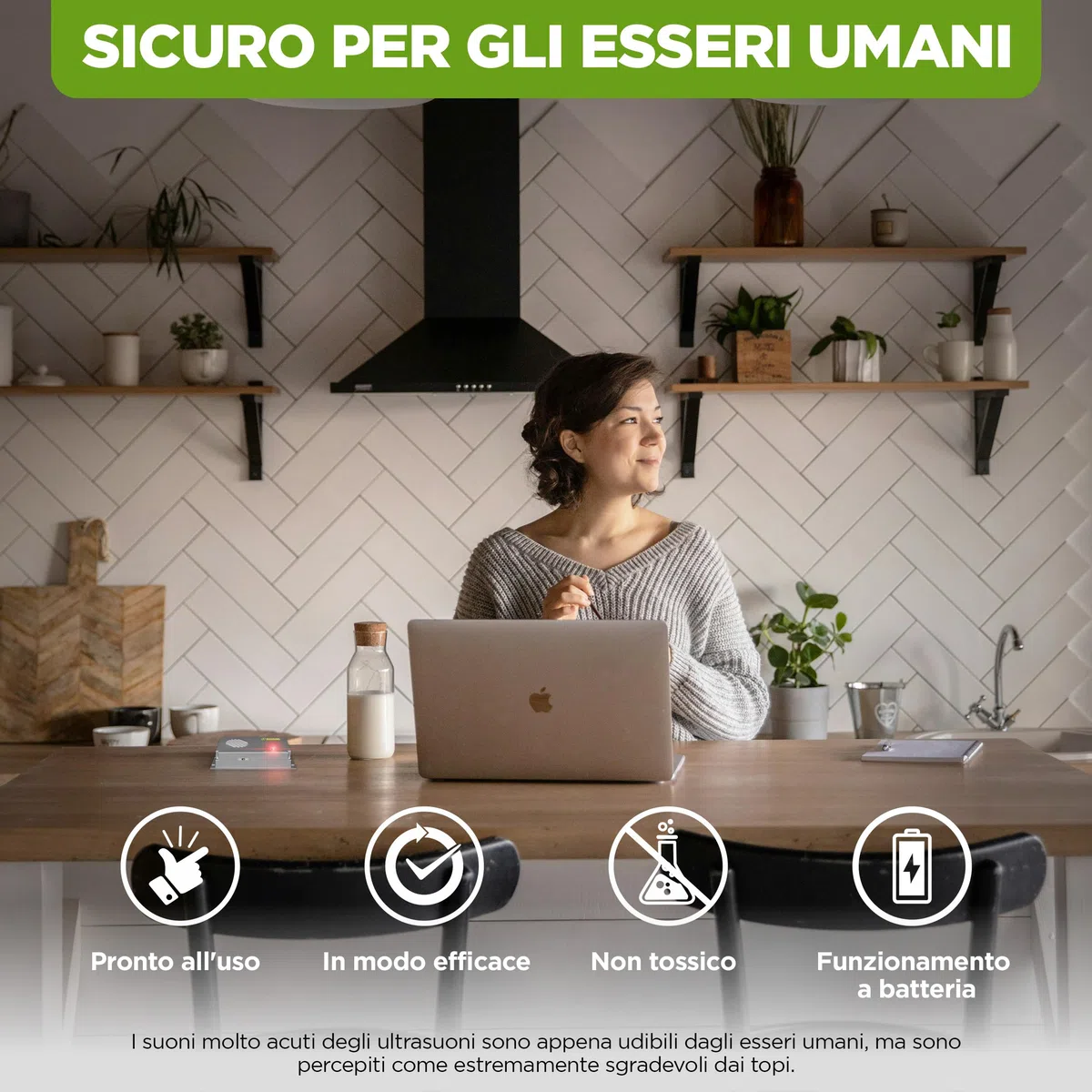 ISOTRONIC repellente topi ultrasuoni ratti disinfestante interni luce orientamento inclusa deterrente senza veleno trappola portata 30m² 1 unità efficace casa soffitta garage protezione difesa stop
