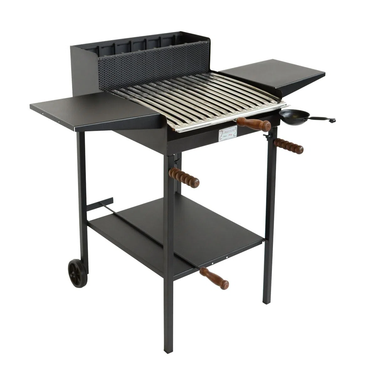 BA48-BARBECUE BELVEDERE CON ALETTE A LEGNA E CARBONE-CRUCCOLINI