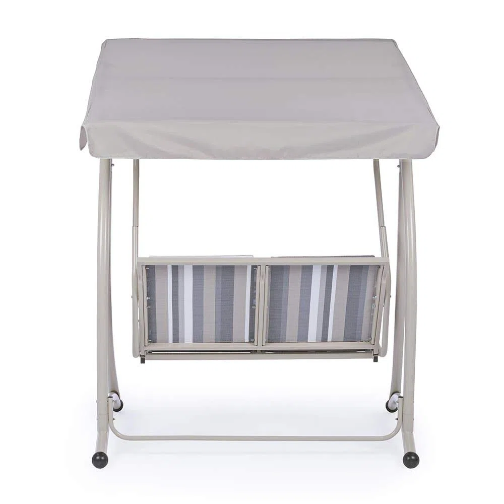 iperbriko Dondolo in Acciaio Due posti Avorio GRELY 145x120x h185 cm