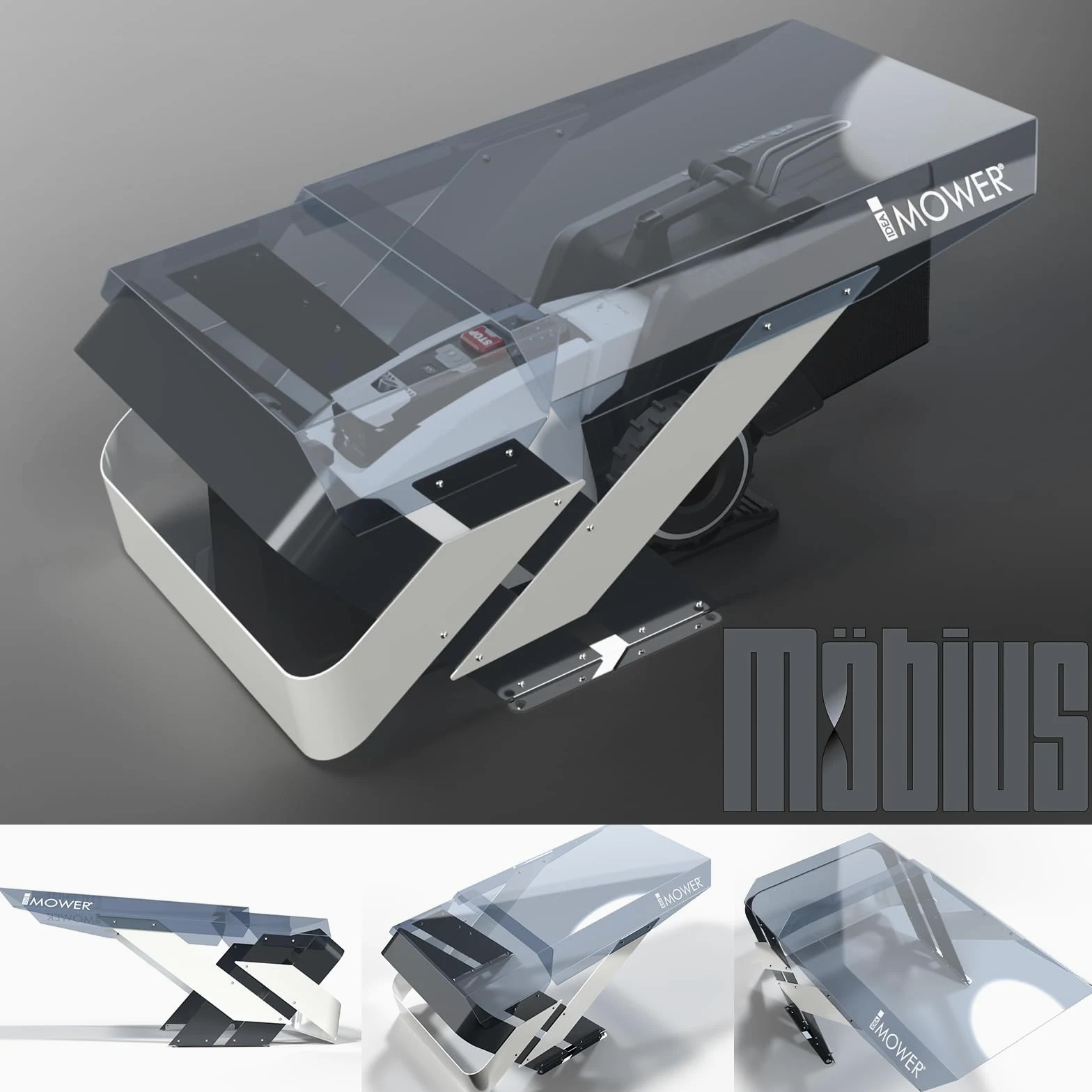 garage per robot tagliaerba Mobius Long compatibile con Mammotion Yuka con Sweeper kit raccoglifoglie