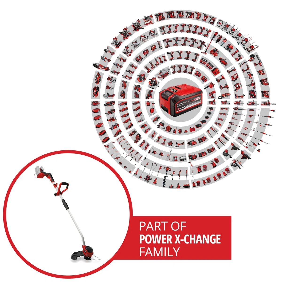 Einhell Professional, tosaerba a batteria GP-CT 36/35 Li BL-Solo Power X-Change (36 V, bobina di filo con testina automatica, Brushless, Flowerguard, senza batteria)