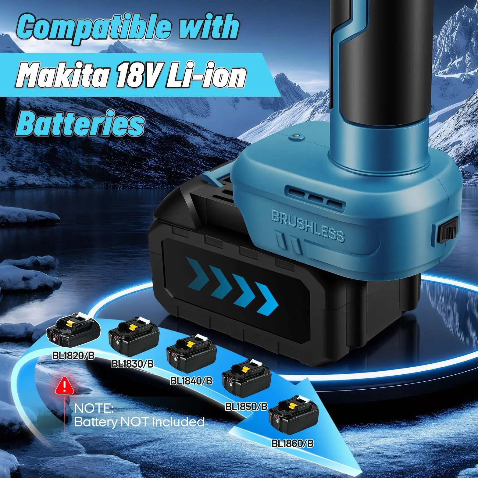 Forbice elettrica a batteria per Makita BL-18V, 40mm Forbice da giardino, Max apertura 65mm Forbice a batteria con motore senza spazzole, display LCD, cesoia per potatura di alberi (senza