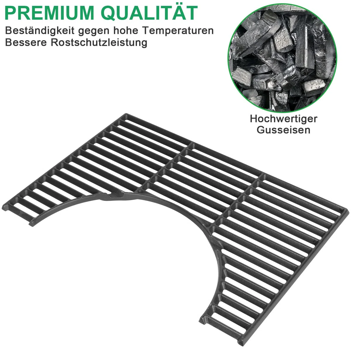 WELL GRILL 44,5 cm Griglie di cottura con cerchi integrati per barbecue a gas Weber Spirit E210 E220 S210 S220, 7637 Pezzi griglia in ghisa per Weber Spirit I & II 200 Serie e Gourmet BBQ Rost System