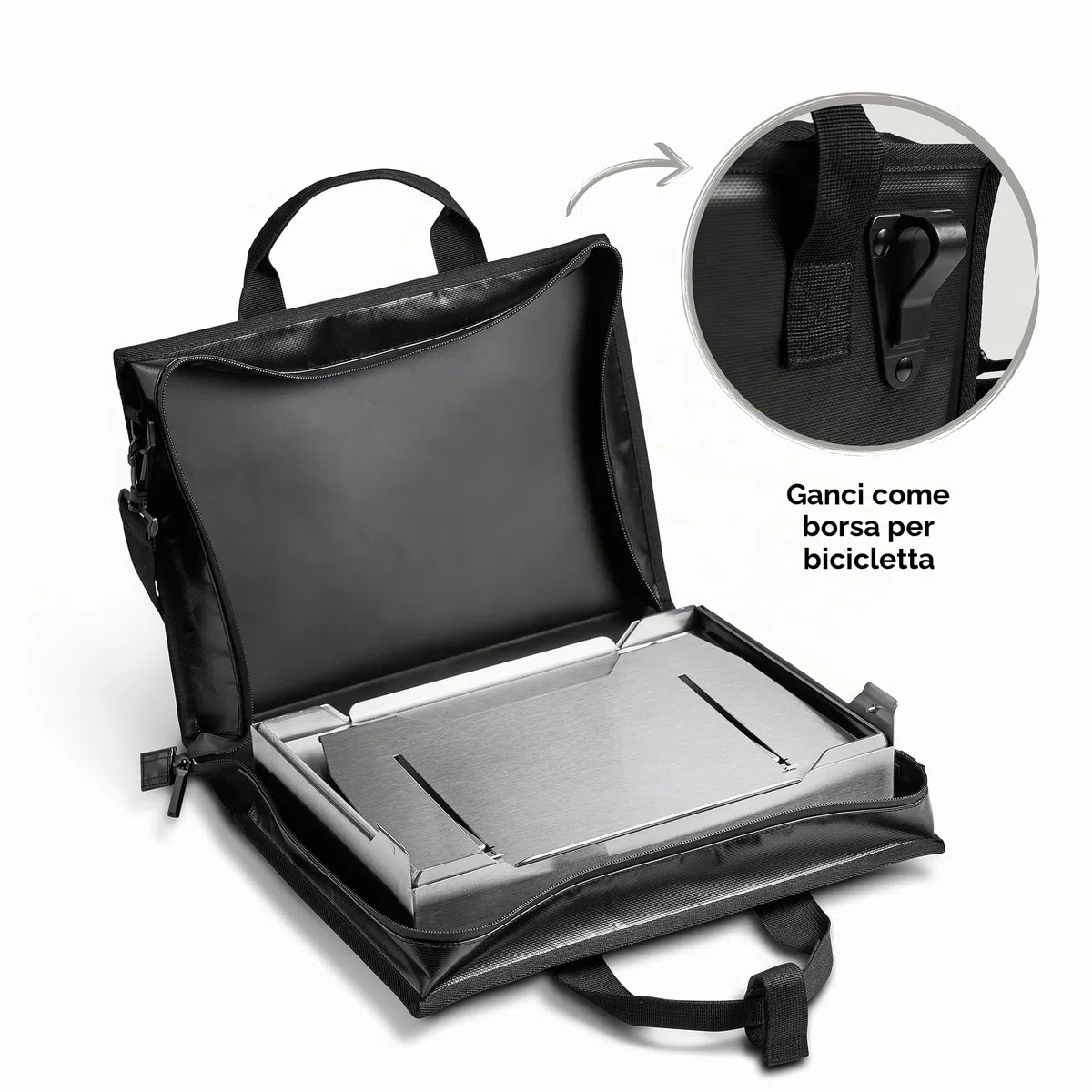 Griglia da campeggio 1-bruciatore BURNHARD® 3,2 kW, 500°C acciaio inox, sistema FitnFire™, ultracompatto, borsa da trasporto, tappetino per griglia – JONES Jr.