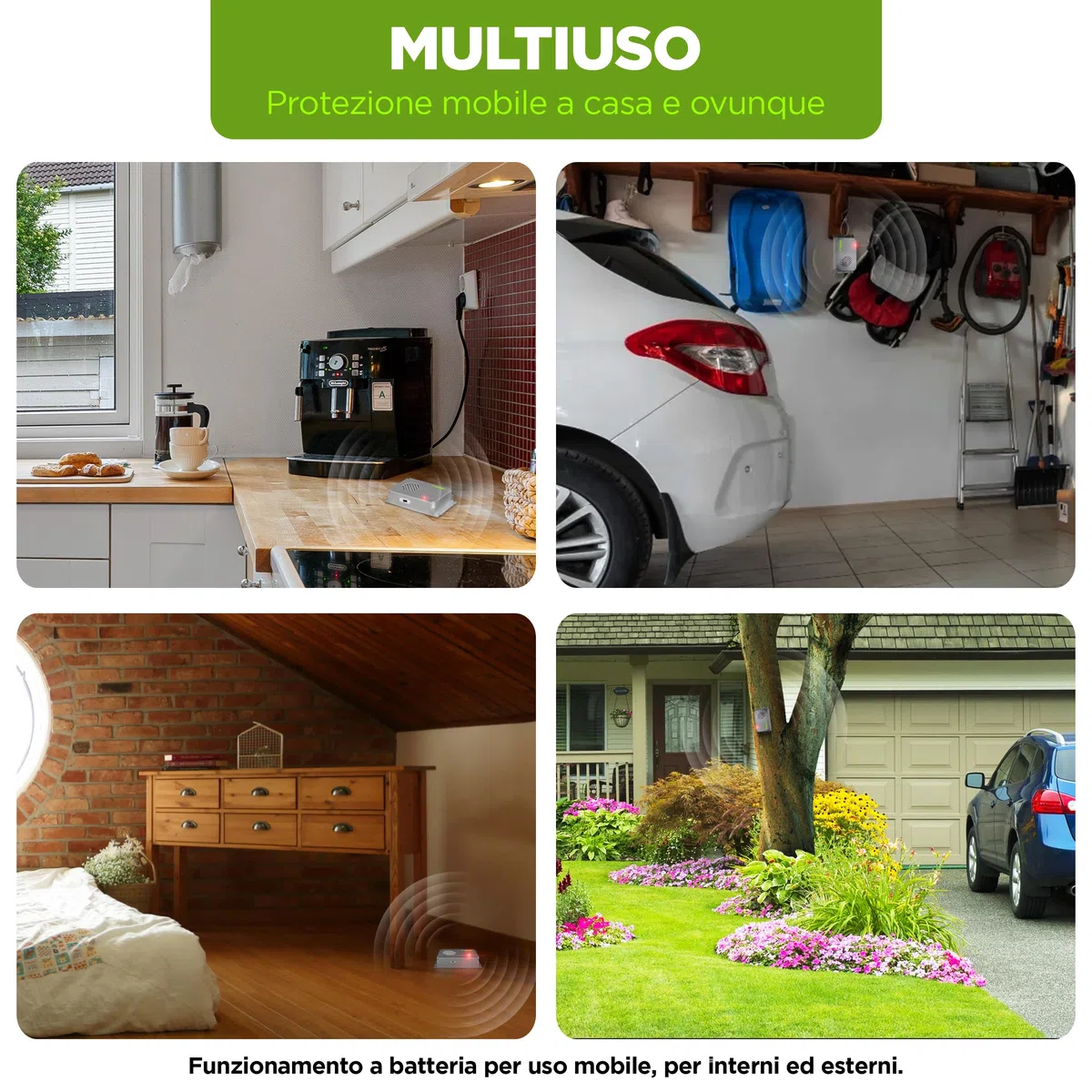 ISOTRONIC repellente topi ultrasuoni ratti disinfestante interni luce orientamento inclusa deterrente senza veleno trappola portata 30m² 1 unità efficace casa soffitta garage protezione difesa stop