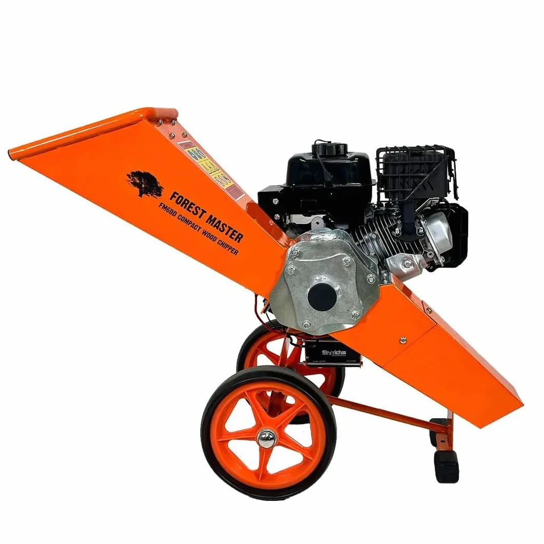 Forest Master FM6DDES-MUL - Cippatrice e trituratore da giardino a benzina da 6 HP con avviamento elettrico, trinciatrice autoalimentante, rami fino a 50 mm, ideale per tutti i rifiuti verdi da