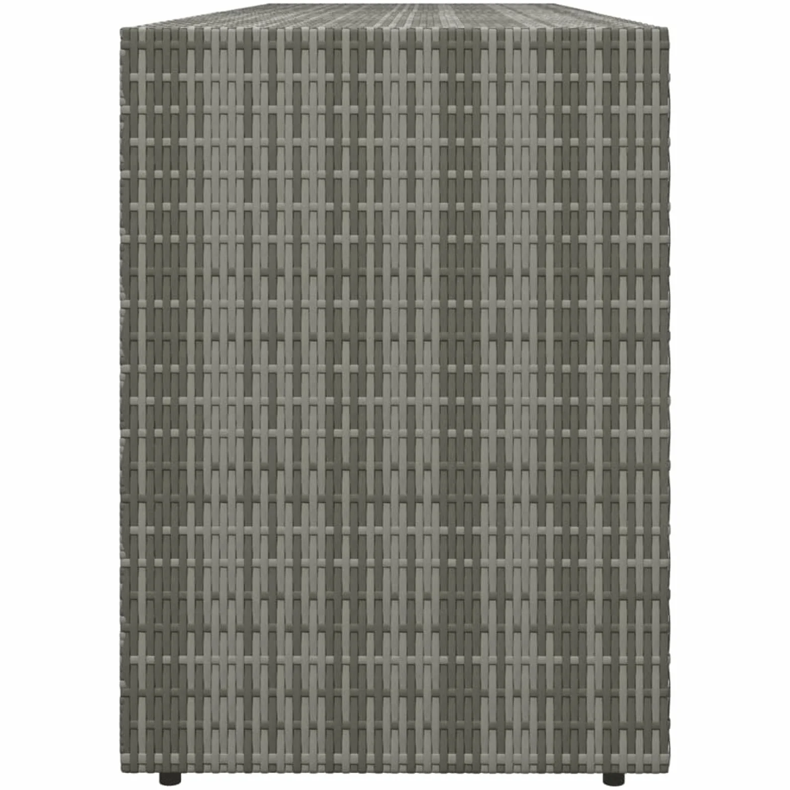 Gecheer Mobile Portaoggetti da Giardino Grigio 198x55,5x80cm Polyrattan,Armadietto,Credenza,Mobile,Portaoggetti,da Giardino,Esterno,Patio,Terrazzo,Balcone,Armadio da Esterno,Armadio Portascope,P319871