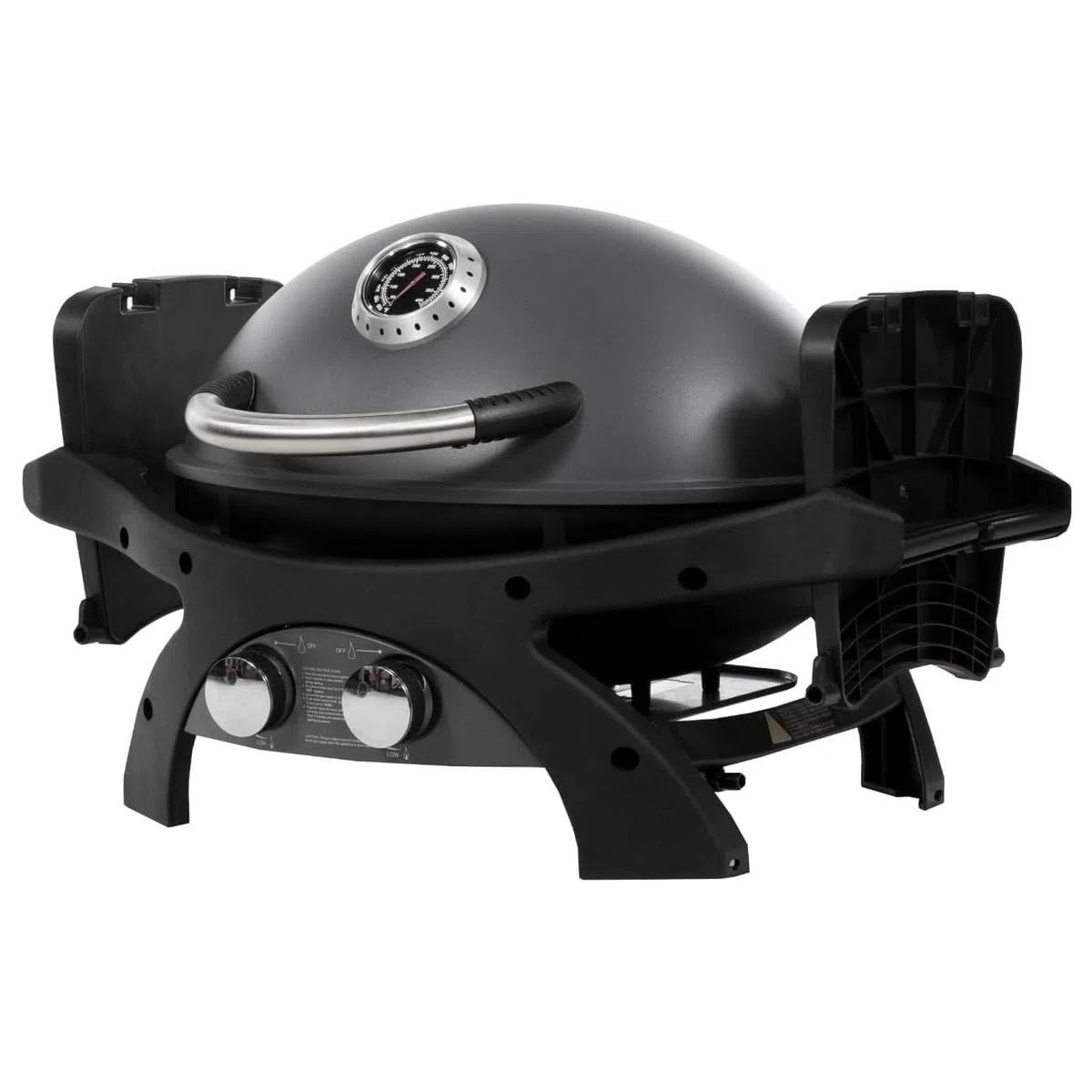 PIT BOSS - Barbecue Gas 5.2KW 2 Griglie in fonte Superficie cuisson 58 x 42.5 cm 2 Bruleurs Inox 2 Tablettes Thermomètre SPORTSMAN2