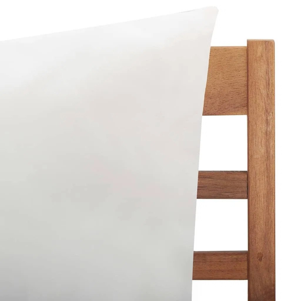 vidaXL Set Divani da Giardino 4 pz con Cuscini Robusto Elegante Rustico Sofa Sedie Tavolino Arredi per Esterni Naturale Legno Massello di Acacia