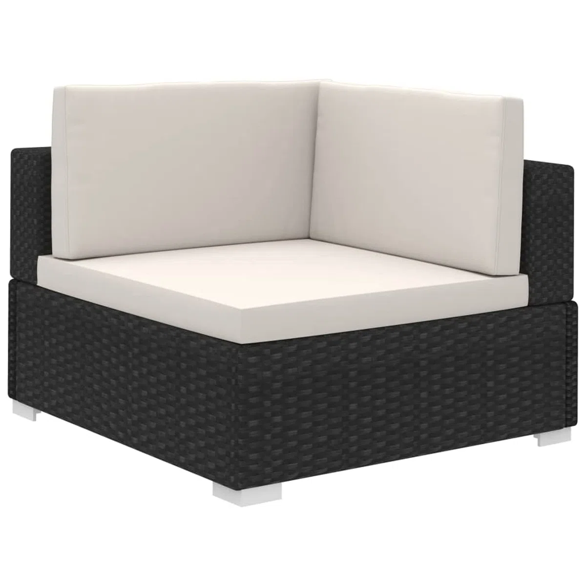 Set Divani da Giardino 8 pz con Cuscini in Polyrattan Nero, Salotto da Esterno, Set Giardino Esterno, Set da Giardino, Arredo Giardino, Divano da Giardino