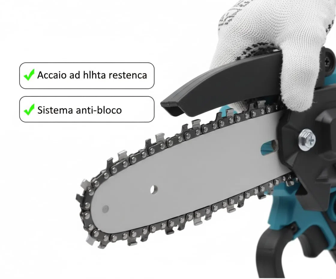 Kit Potatura Elettrico a Batteria 2 in 1 – Mini Motosega + Forbici da Potatura – 2 Batterie Ricaricabili, Valigetta Rigida, Taglio Rapido per Giardino e Alberi