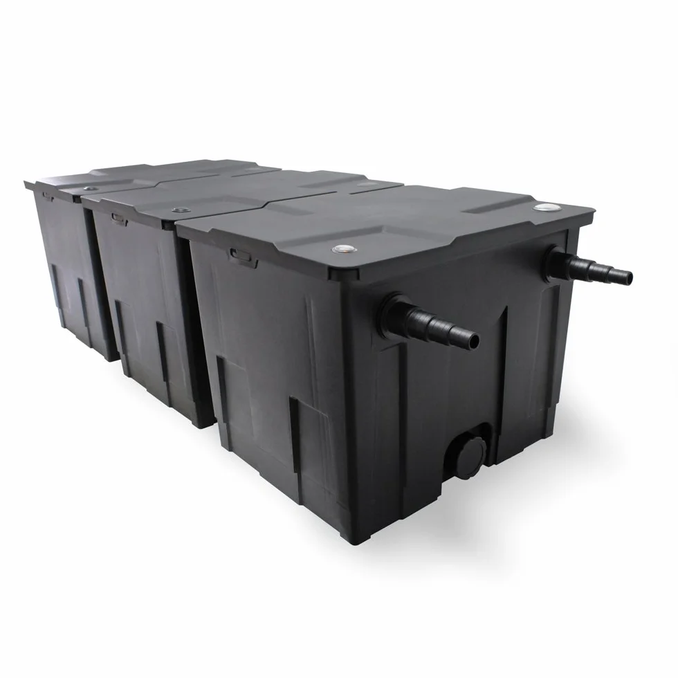 Set filtrante Filtro bio laghetto 90000l con Chiarificatore UVC 72W, Pompa 80W, Tubo 25m e Skimmer