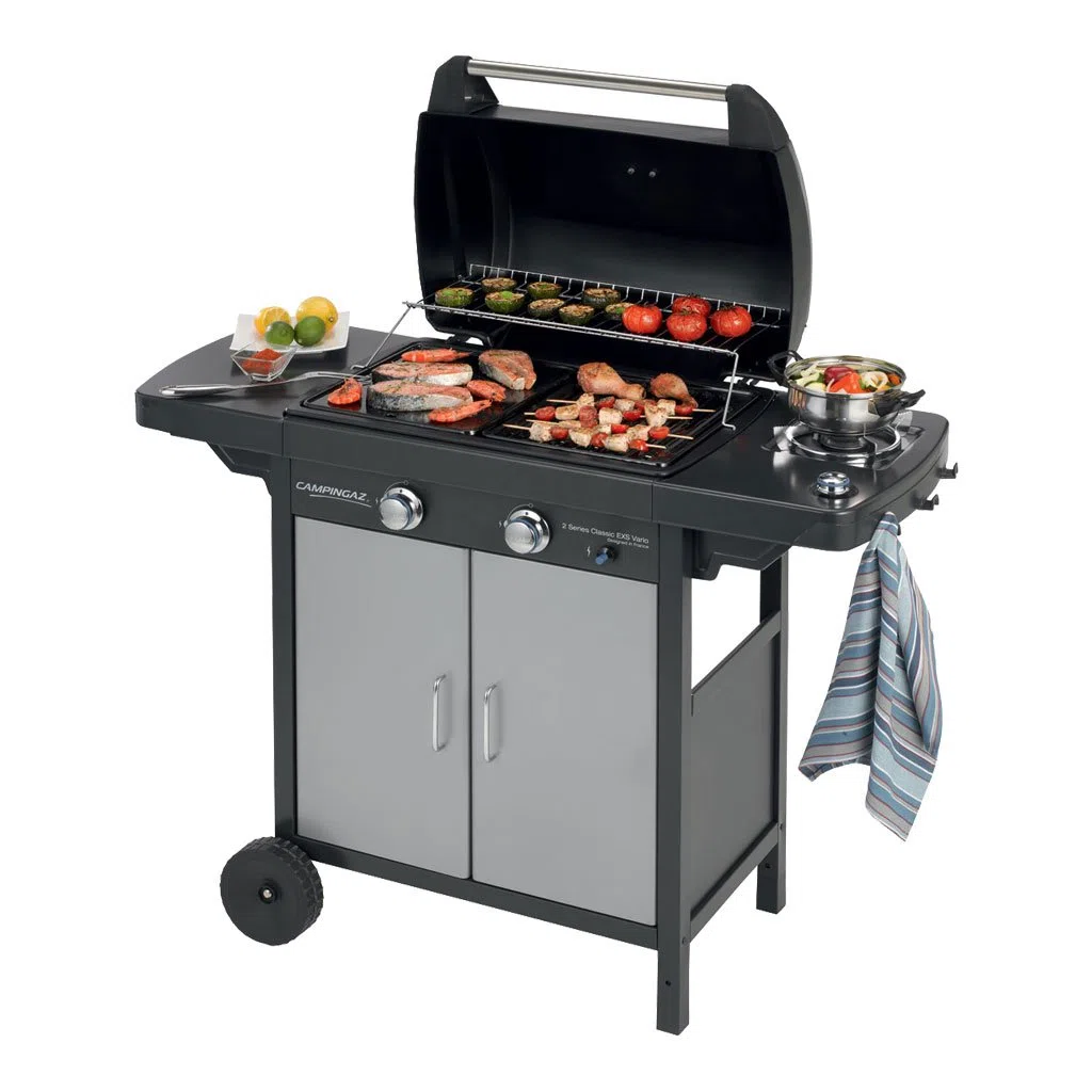 Campingaz 2 Series Classic EXS Vario Barbecue a Gas, Grigio Scuro, 127.4 x 54.1 x 108.5 cm