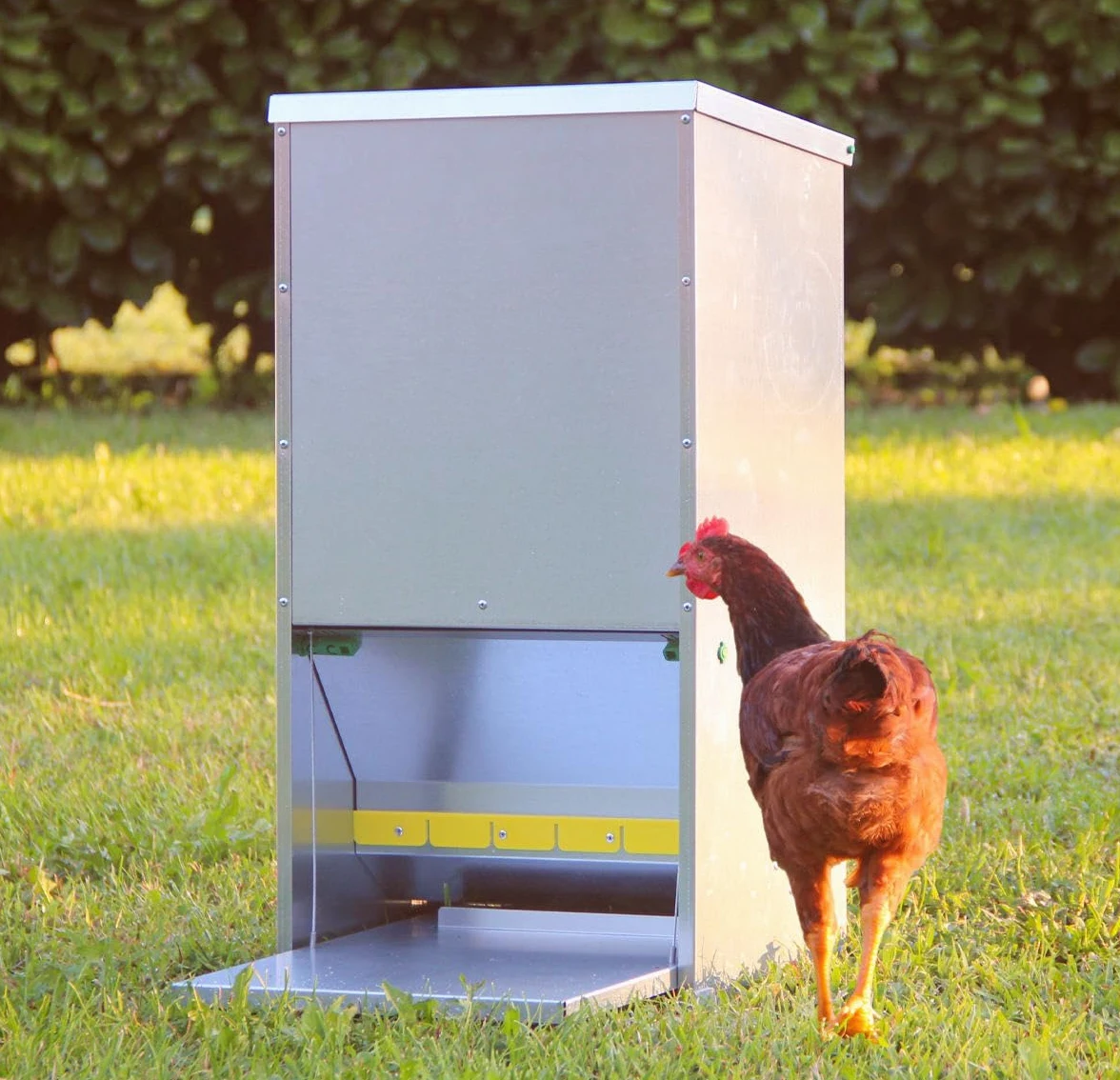 Mangiatoia a pedale in lamiera zincata ALMA basica per polli - capacità 30 litri