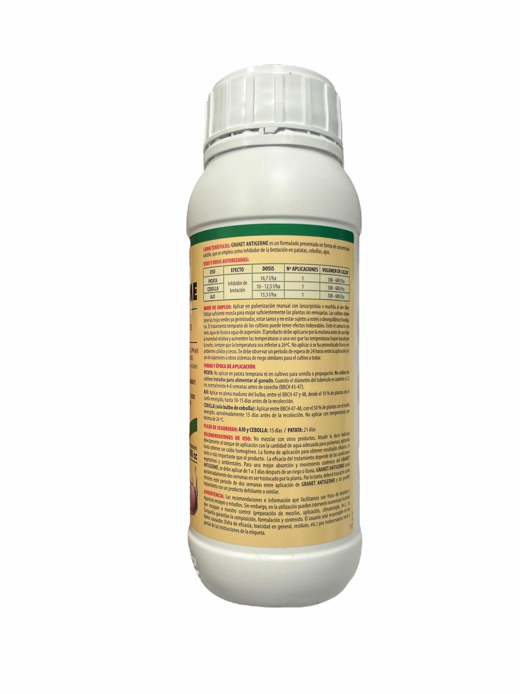 Antigerminativo fitoregulatore Per patate, aglio e cipolla 500 ml. Inibitore sistemico di germogli in patate, cipolle e aglio.