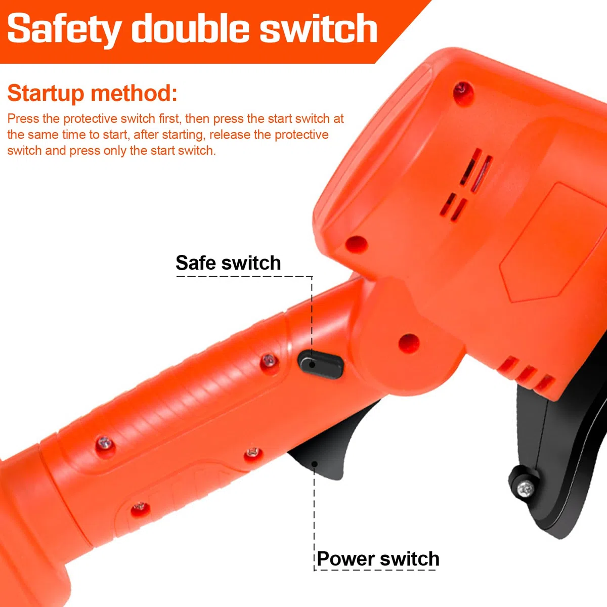 Motozappa a Batteria 21V,Motozappa Elettrica Portatile Senza Fili,550W Velocità 235RPM Larghezza 10cm Profondità 10cm,Motocoltivatore Interruttore a Doppia Sicurezza,Senza Batteria