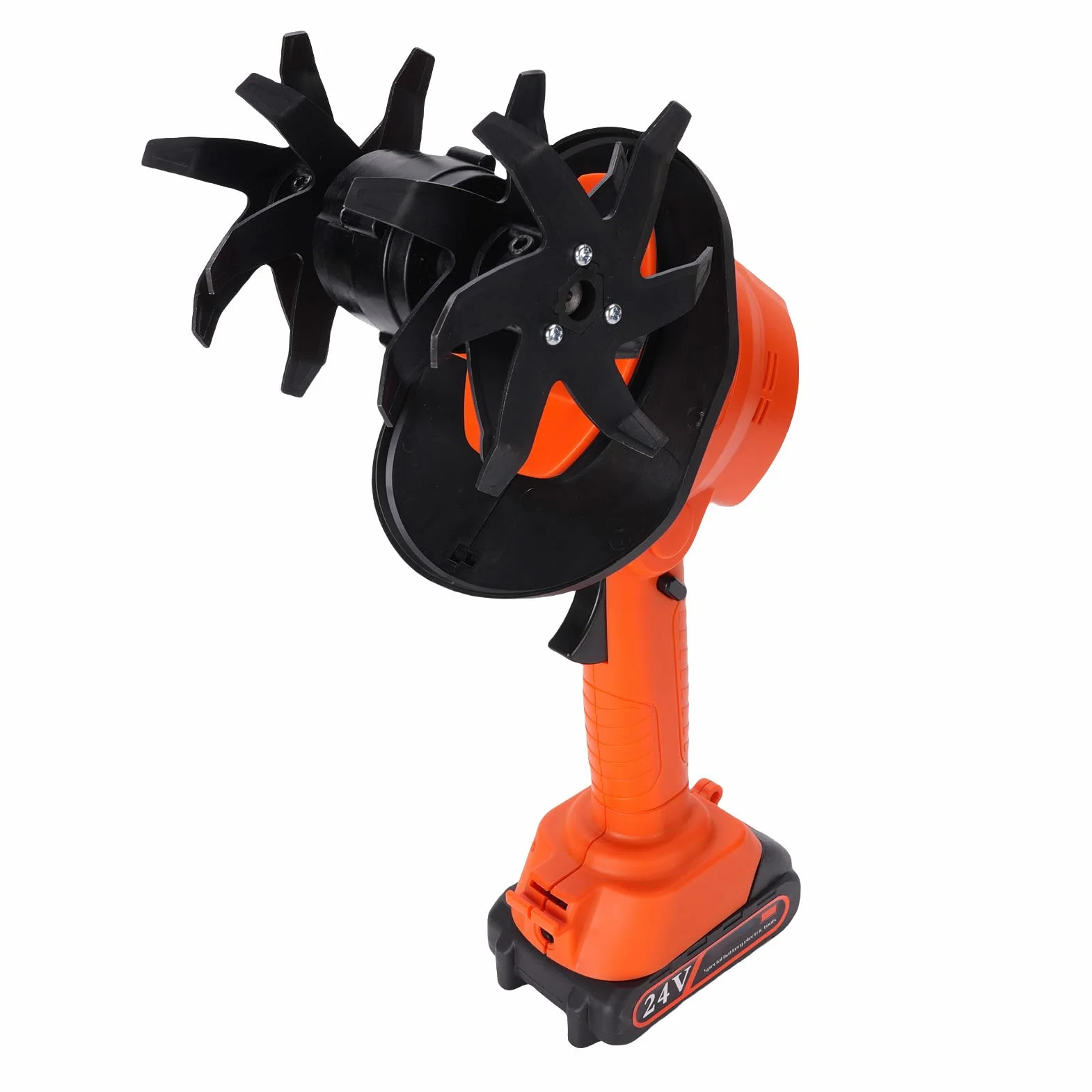 Motocoltivatore a batteria, Motocoltivatore elettrico da giardino a batteria con 2 batterie da 1500 mAh, Motocoltivatore portatile, Motocoltivatore da giardino per prato (Spina europea)