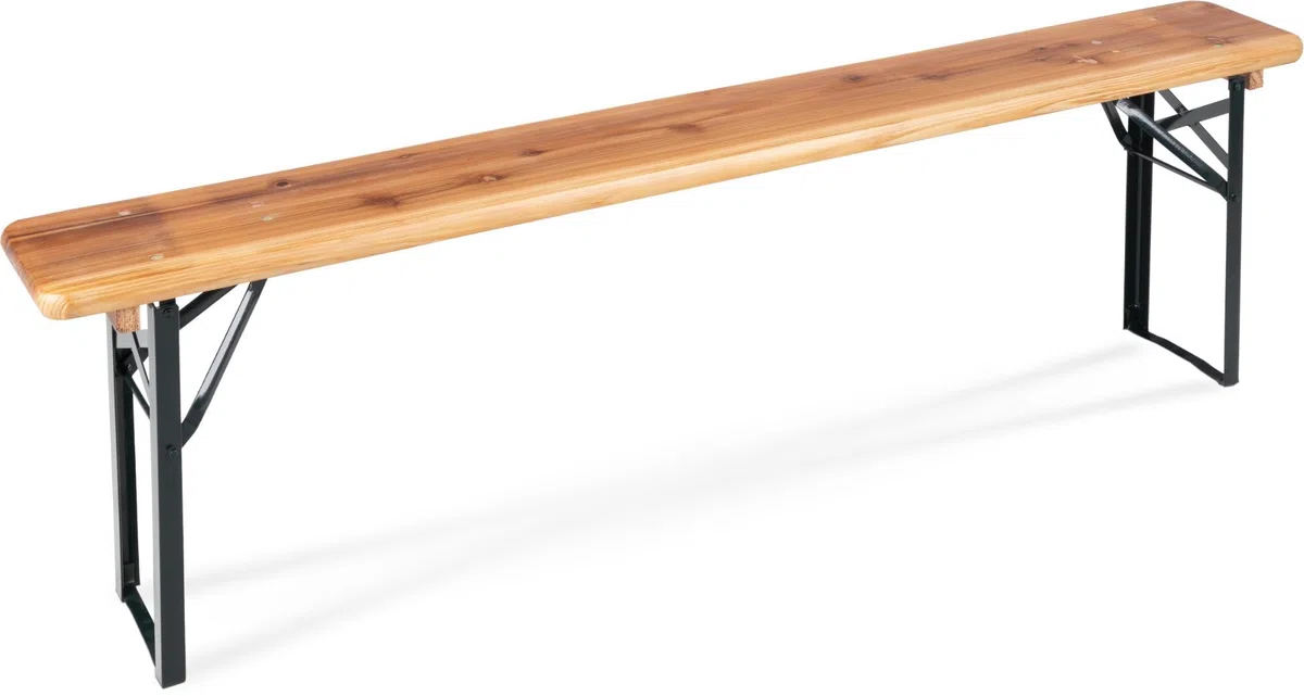 Stagecaptain BBB-170 Hirschgarten Panca Da Birreria Set 4 Pezzi - 4 robuste panche lunghe da 170 cm - Cerniere metalliche stabili - Superficie verniciata - Pieghevole - Seduta in legno - Naturale