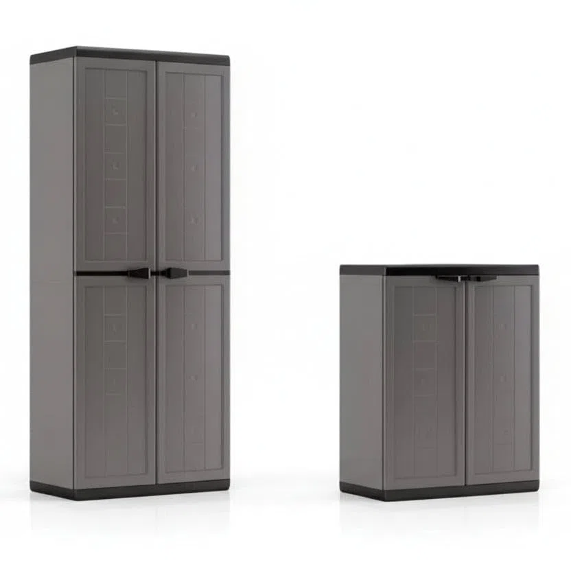 Keter Set Jolly Armadio Alto+ Basso Grigio