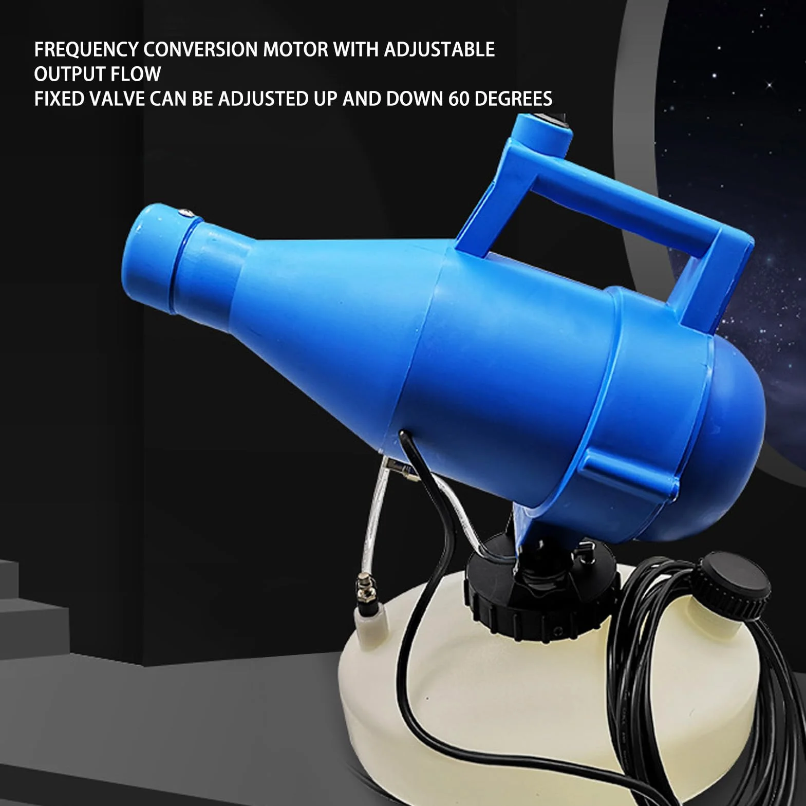 Nebulizzatore portatile elettrico ULV Glomora, atomizzatore a nebbia fredda da 4,5 litri con ugello regolabile e distanza di spruzzo di 10 metri.