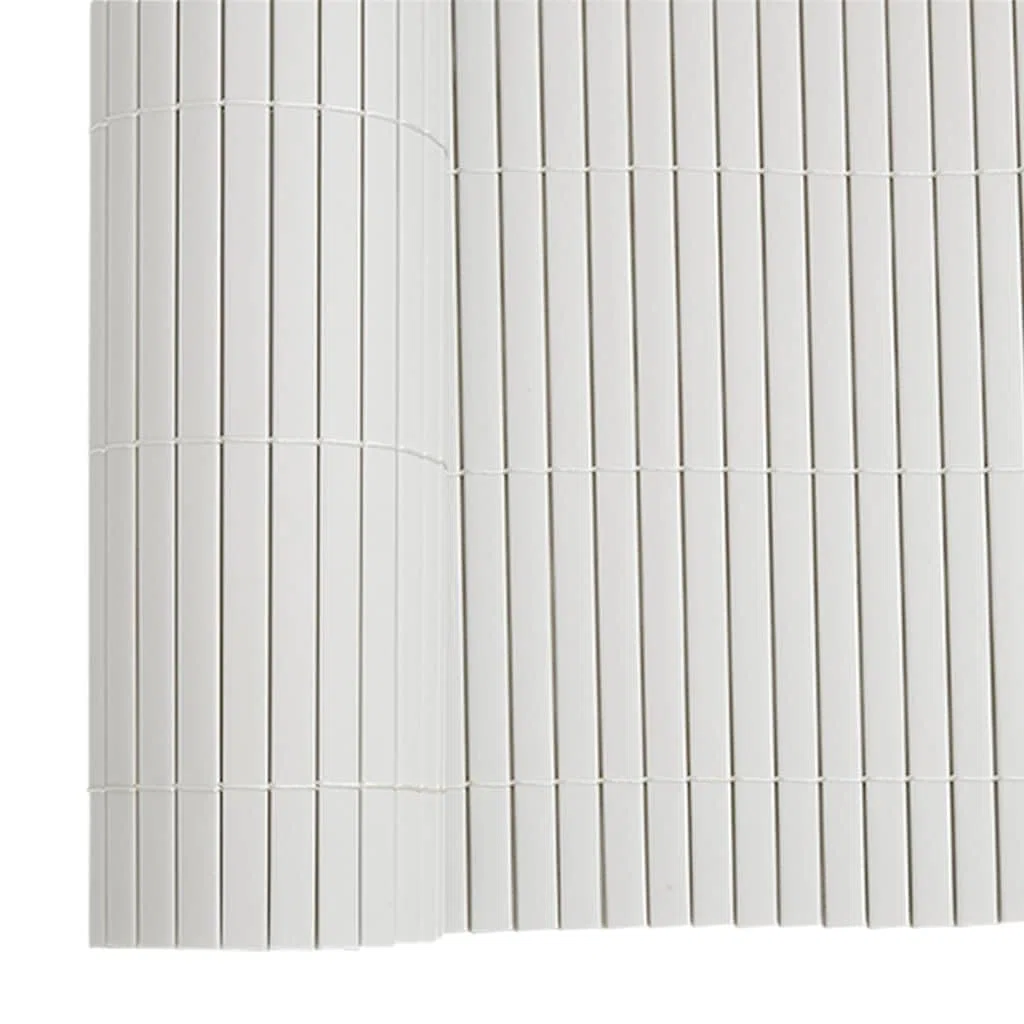 vidaXL Recinzione da Giardino Bifacciale Bianca 1,8x5 m in PVC, Pannello della Recinzione del Giardino, Recinzione in Giardino, Pannello del Giardino
