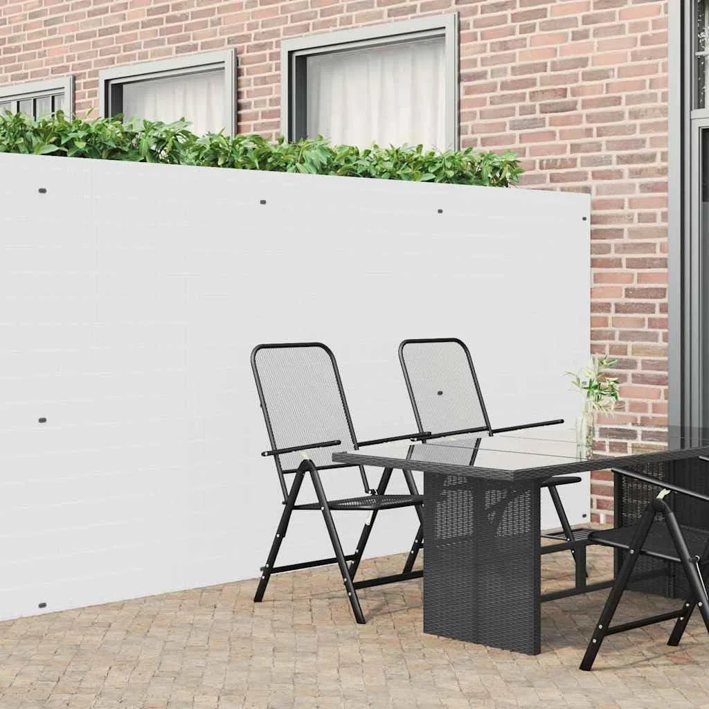 vidaXL Recinzione da Giardino Bifacciale Bianca 1,8x5 m in PVC, Pannello della Recinzione del Giardino, Recinzione in Giardino, Pannello del Giardino