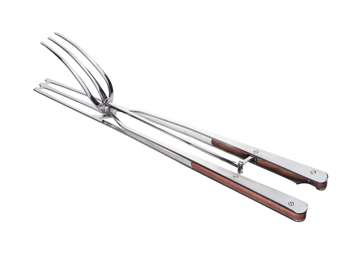 Steakarola Smart_Migliore Pinza per Barbecue in Acciaio Inox e Legno massello zigrinato