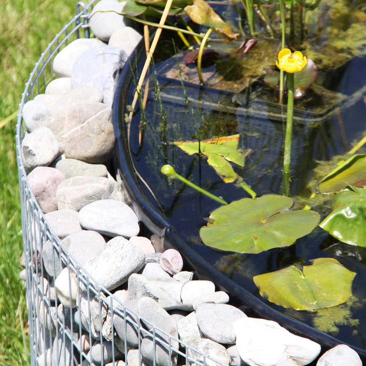 Gartenteich / Hochteich Steinkorb bellissa Ø146cm Höhe 40cm