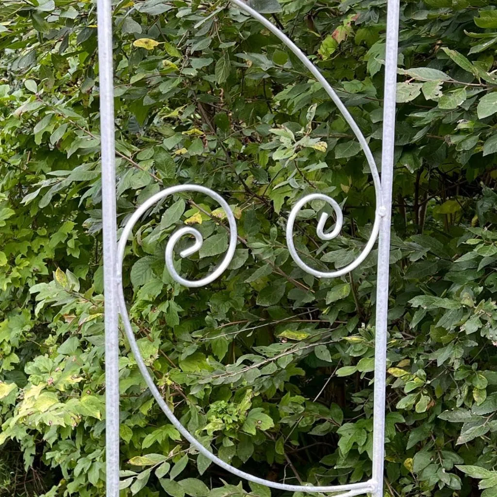 DanDiBo Arco per rose, zincato massiccio, 135 cm, resistente alle intemperie, 96518, arco rotondo, per rampicanti, zincato a caldo