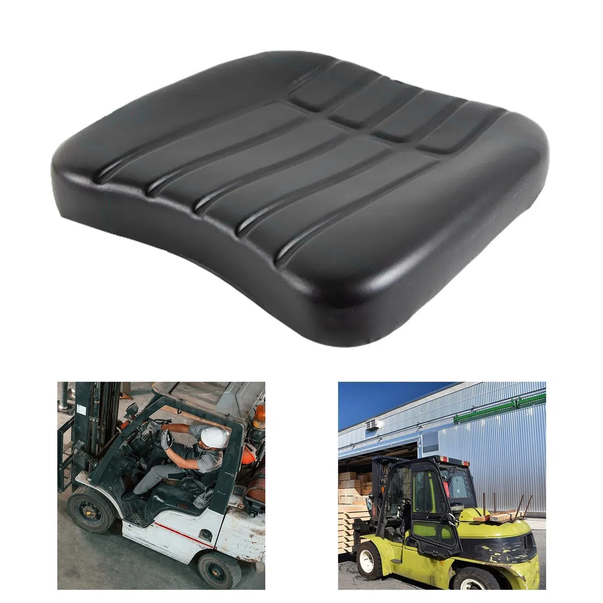 Milageto Cuscino per Sedile o per Carrello elevatore Sedile Comodo per Trattore Caricatori Facile Installazione Macchine agricole Tosaerba, 40x35 Cm