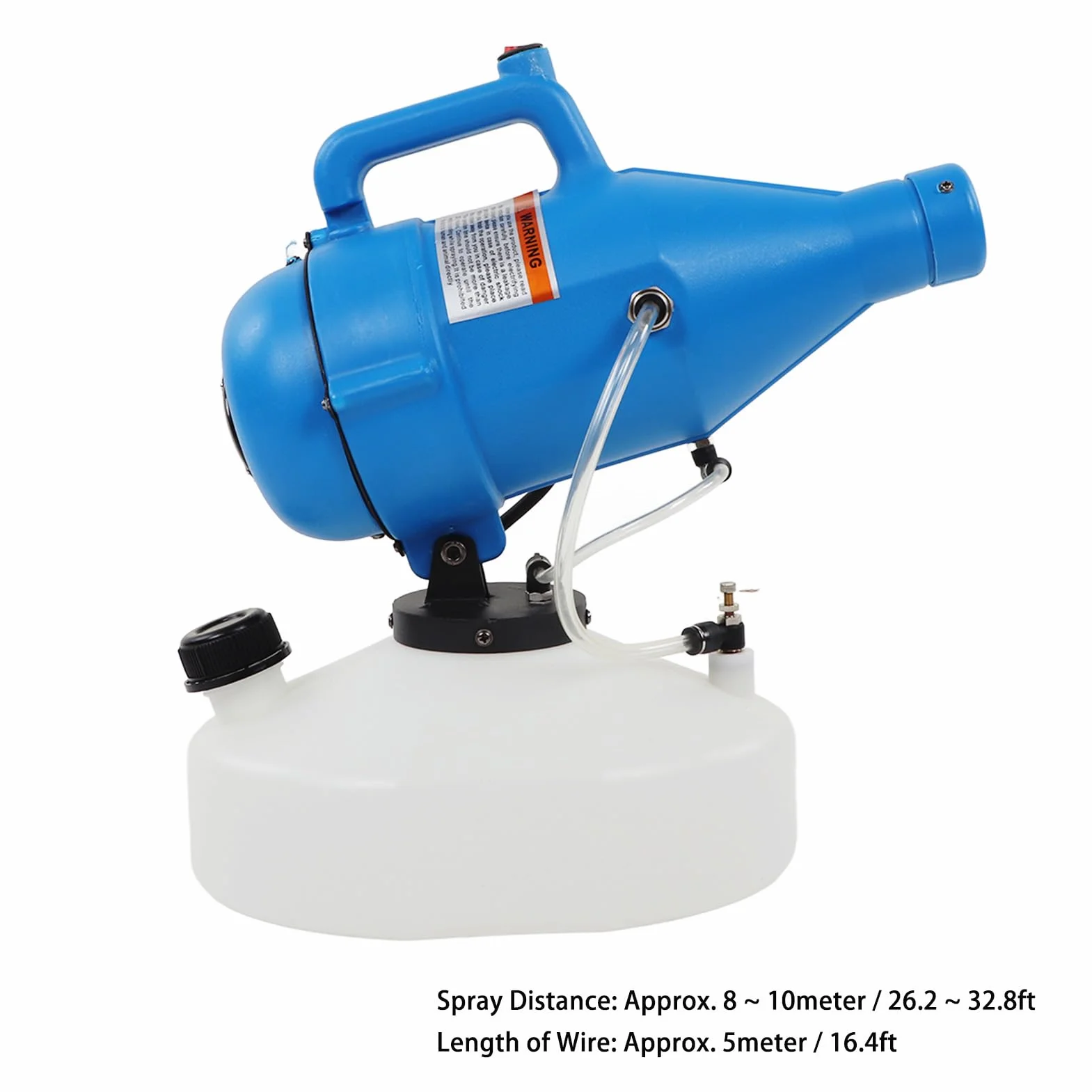 Nebulizzatore portatile elettrico ULV Glomora, atomizzatore a nebbia fredda da 4,5 litri con ugello regolabile e distanza di spruzzo di 10 metri.