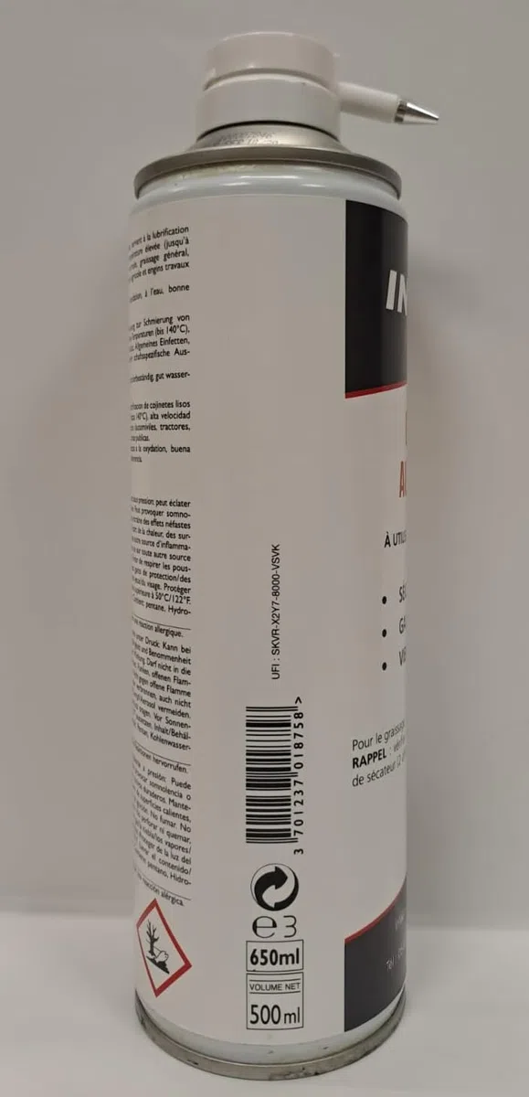 GRASSO SPRAY AL LITIO/GRAISSE AU LITHIUM INFACO - CASTELLARI (500 ml)