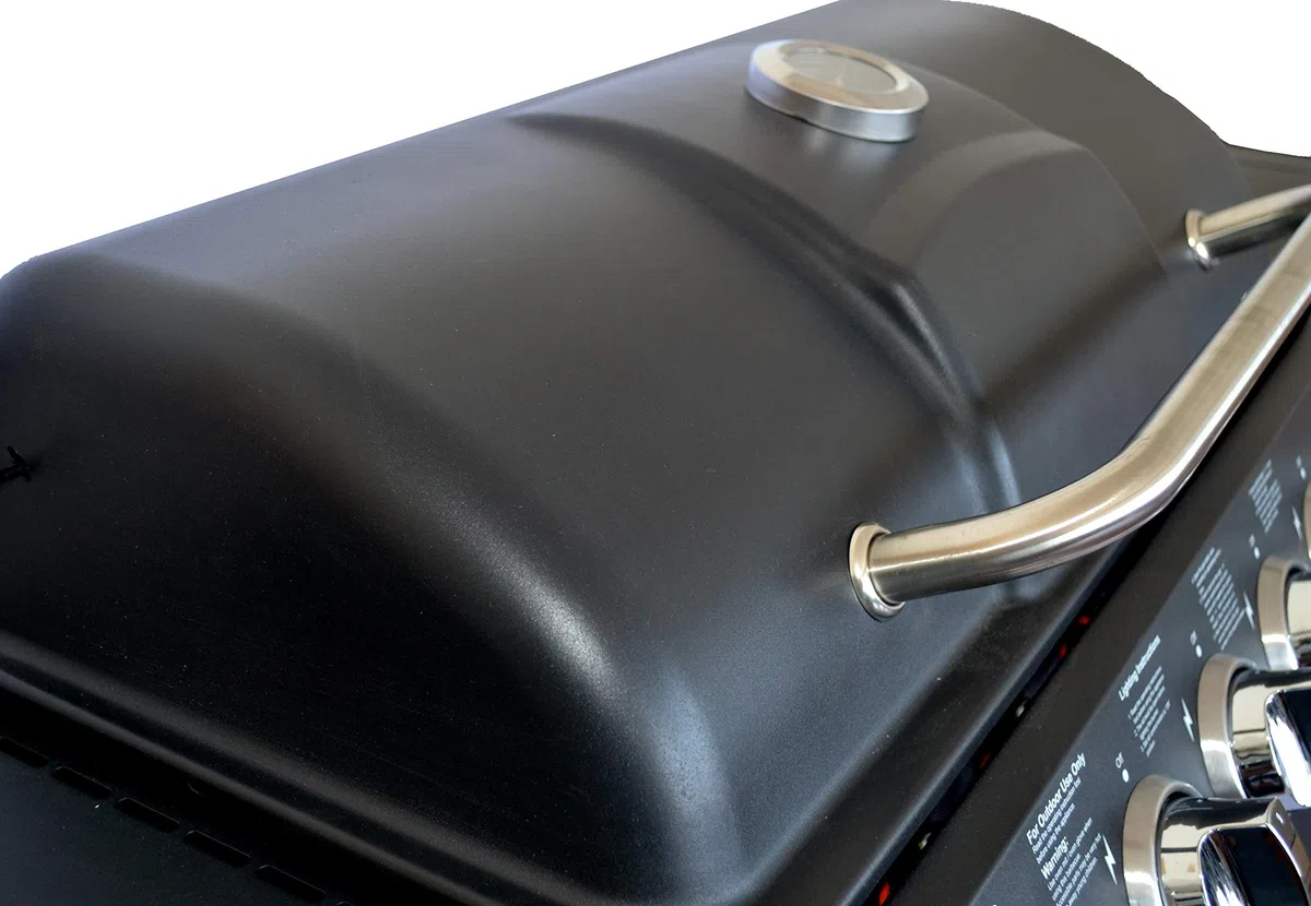 Grill Barbecue a Gas,Compatto con 6+1 Bruciatore,BBQ Gas per Pietre Laviche,con Fornello Laterale, Controlli della Temperatura Indipendenti, Grande area barbecue