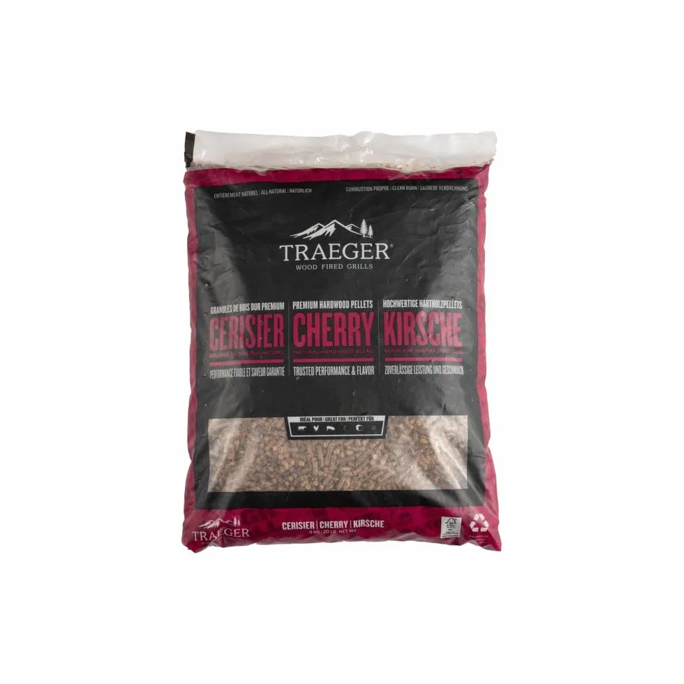 Pellets da legno Cherry naturale certificato FSC per barbecue a pellet - 9...