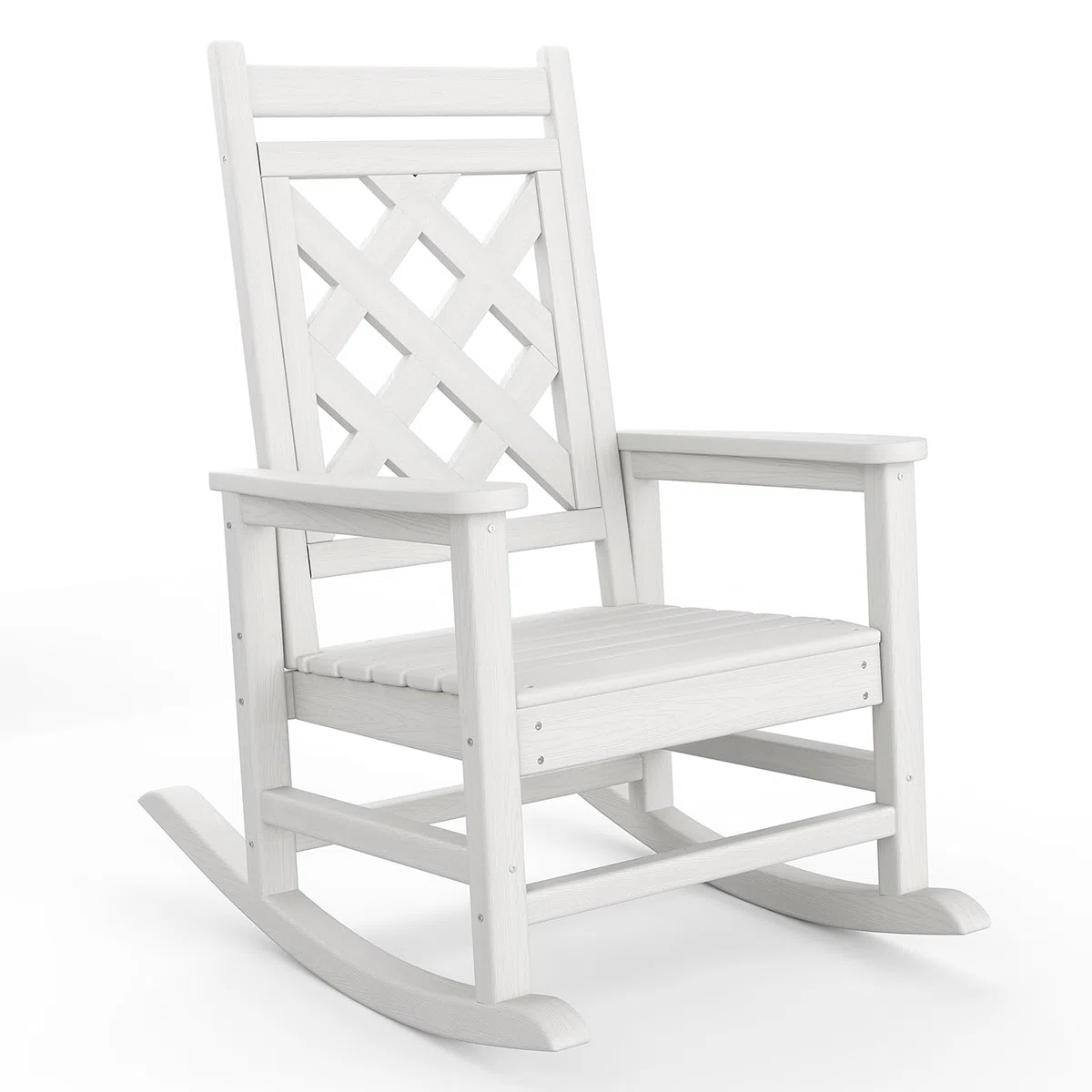 Comfort Superiore - Sedia a Dondolo Da Giardino Adirondack in HDPE, Schienale Alto, Resistente Alle Intemperie, Capacità Di Carico 380 kg, Ideale Per Terrazza, Patio, Piscina o Veranda