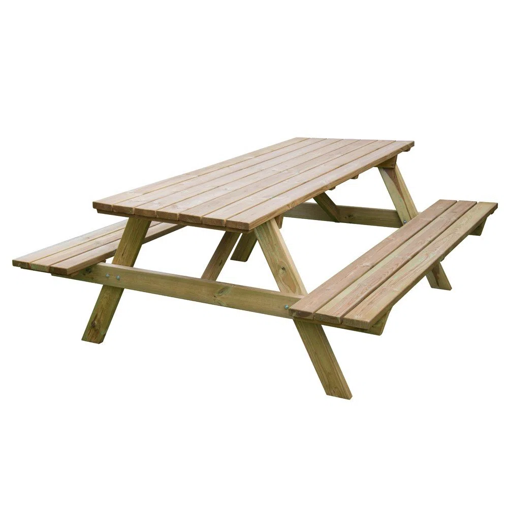 tavolo da pic nic in legno cm 180x120x70h