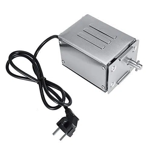 Longzhuo Girarrosto per Barbecue Motore della, Acciaio Inossidabile Arrosticini Griglia Motor, Motore Girarrosto 220v, Carico 50-70 kgF, Adatto Girarrosto, Girarrosto Elettrico(Spina Europea 220V)