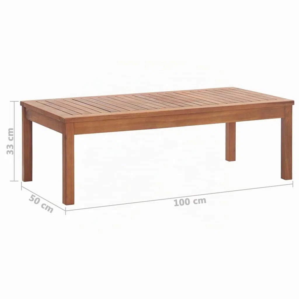 vidaXL Set Divani da Giardino 4 pz con Cuscini Robusto Elegante Rustico Sofa Sedie Tavolino Arredi per Esterni Naturale Legno Massello di Acacia