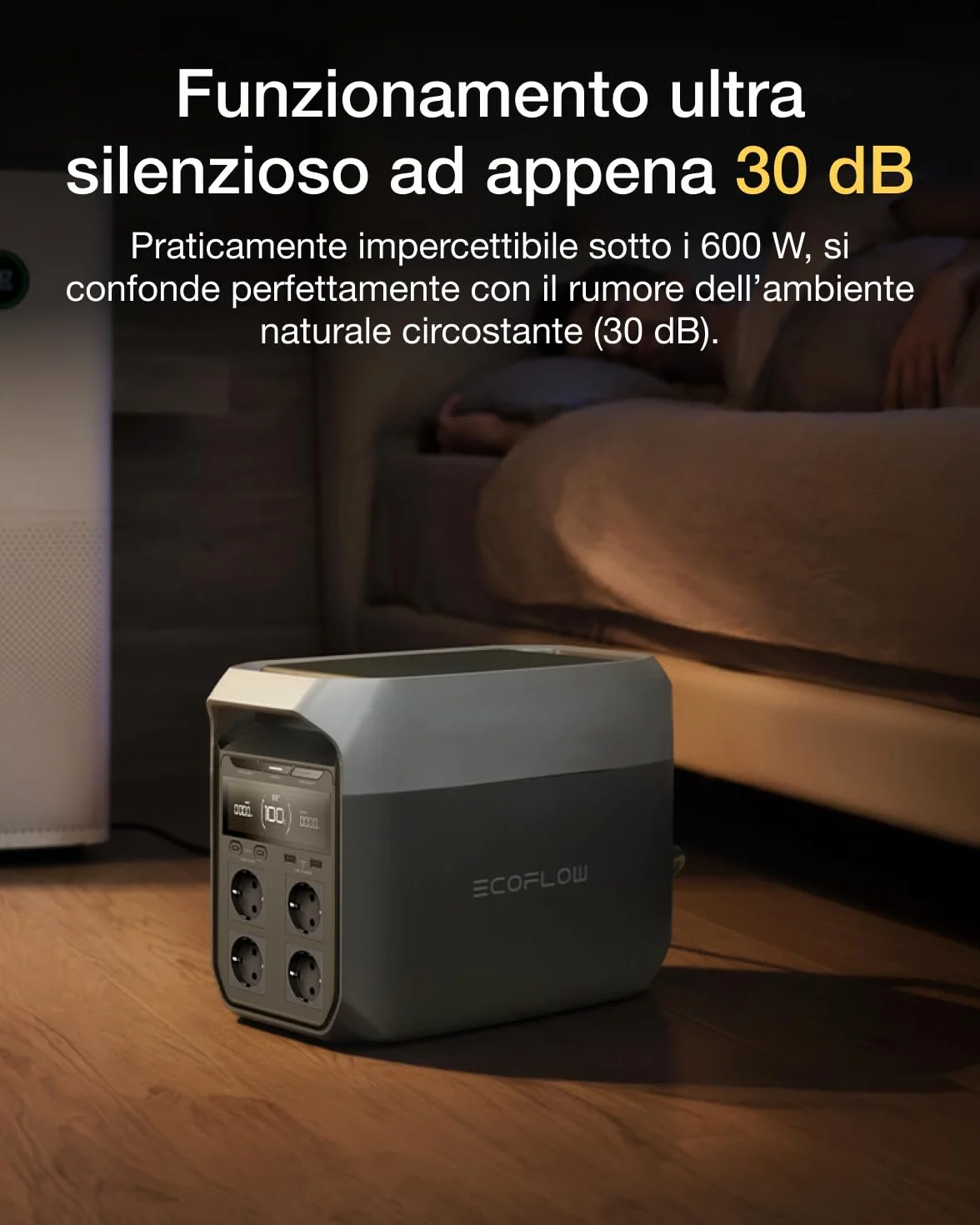 EcoFlow Centrale elettrica portatile DELTA 3,1024Wh generatore solare,batteria LFP,ricarica rapida 0-70% in 30 min, espandibile fino a 5kWh,generatore con UPS per casa,campeggio