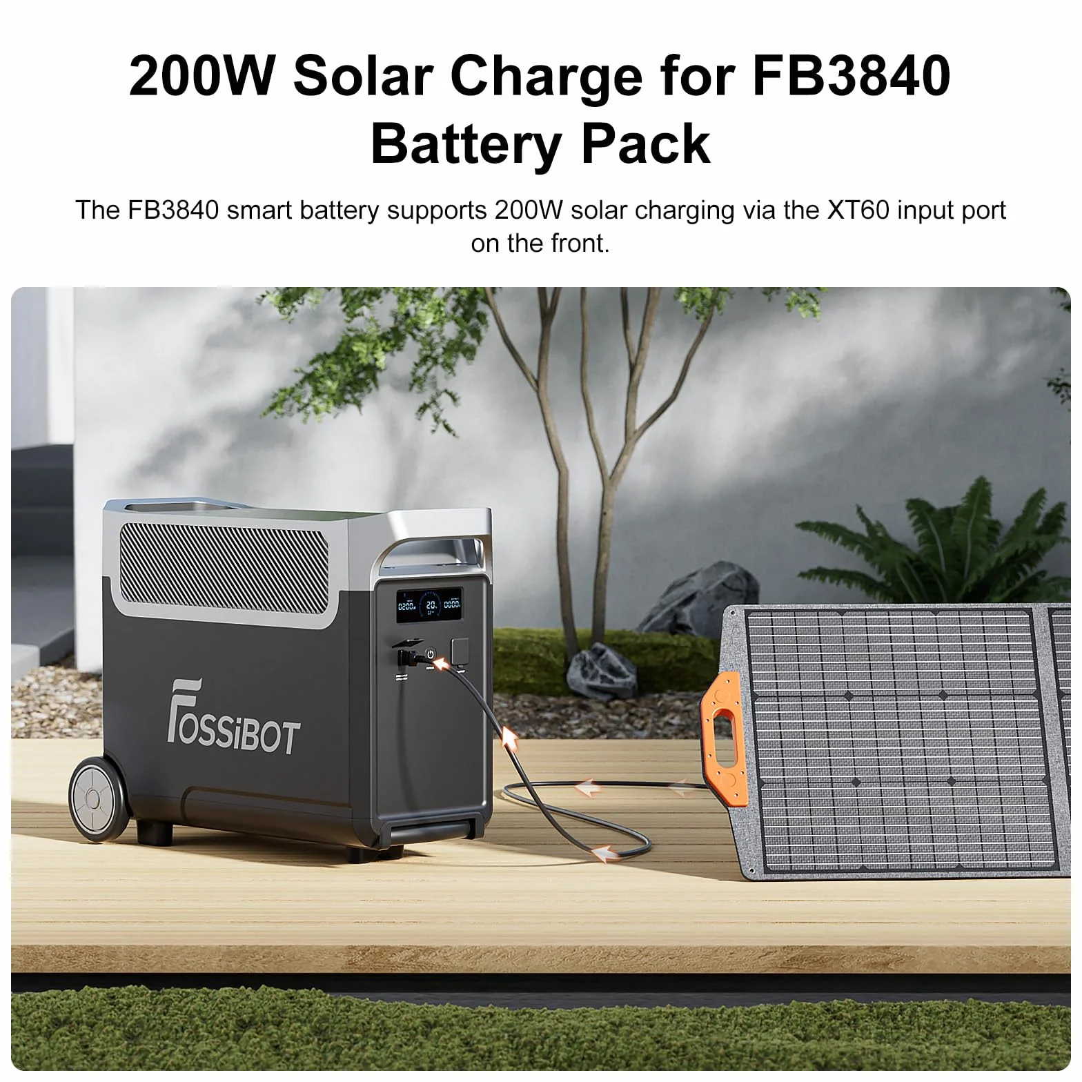 FOSSiBOT F3600 Pro Centrale Elettrica Portatile Pannello Solare 420W, Batteria LiFePO4 3840Wh, Espandibile 11,52kWh, Generatore Solare, Uscita CA 3600W Power station per Campeggio Famiglia